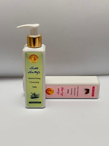 Hone Always Daily Skincare Duo – Cleansing Milk &amp; Hand & Body Moisturizer
